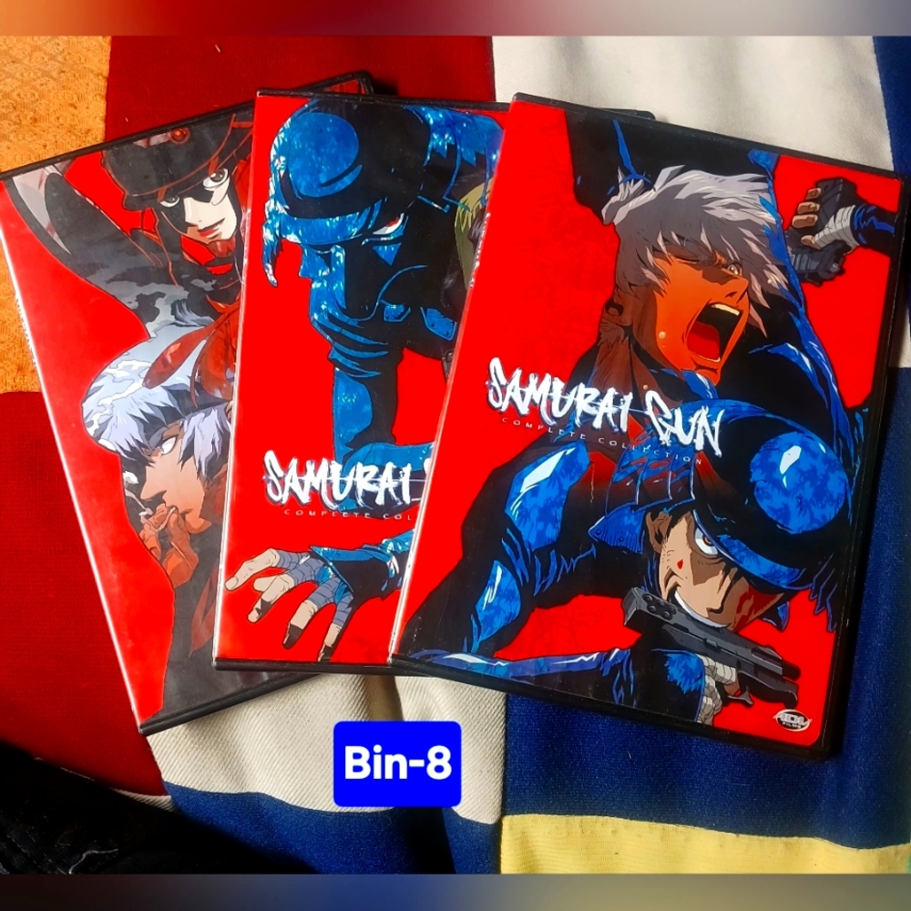 Samurai Gun 3 Out of 4 Disc Collection DVD Set - Red & Blue Cover Art